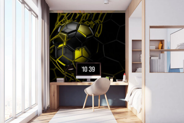 Football ball in a net Football ball in a net
