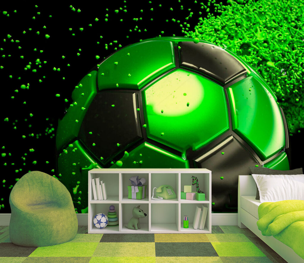 Green and black football ball Green and black football ball