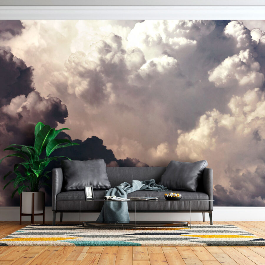 Wall murals Cloudy sky with many clouds