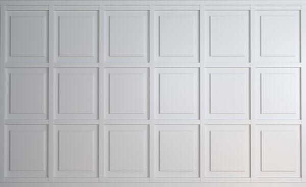 White wall with square tiles White wall with square tiles