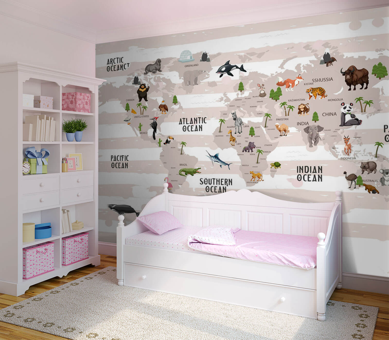 Map of the world with animals u72580pir1m - Map of the world with animals - tegory