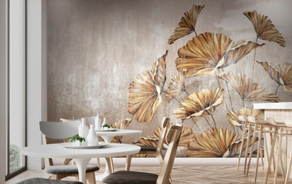 Wall murals Painting of leaves on a wall (SKU: u72440) Wall murals Wall murals Painting of leaves on a wall (SKU: u72440)