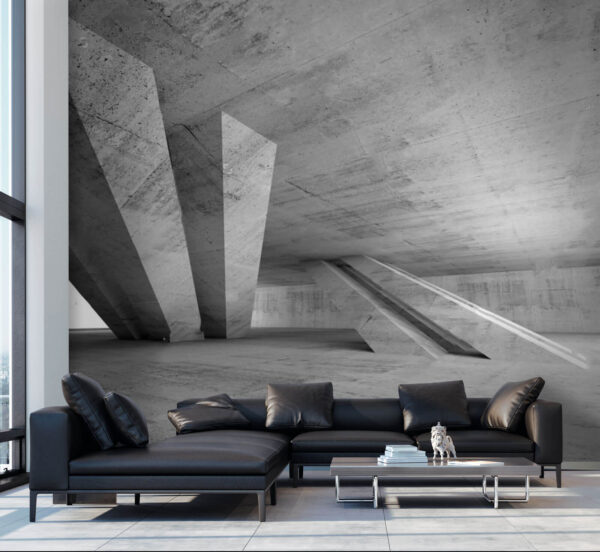 Concrete room with columns Concrete room with columns
