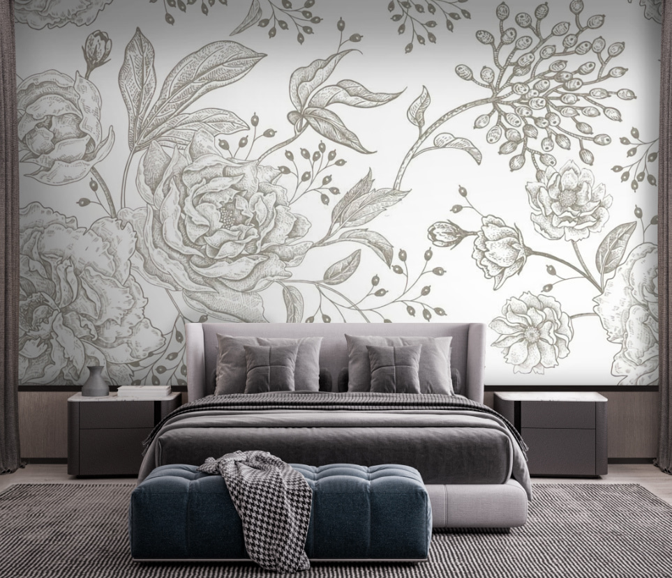 Delicate floral pattern on a light background u72258pib1m - Delicate floral pattern on a light background - tegory