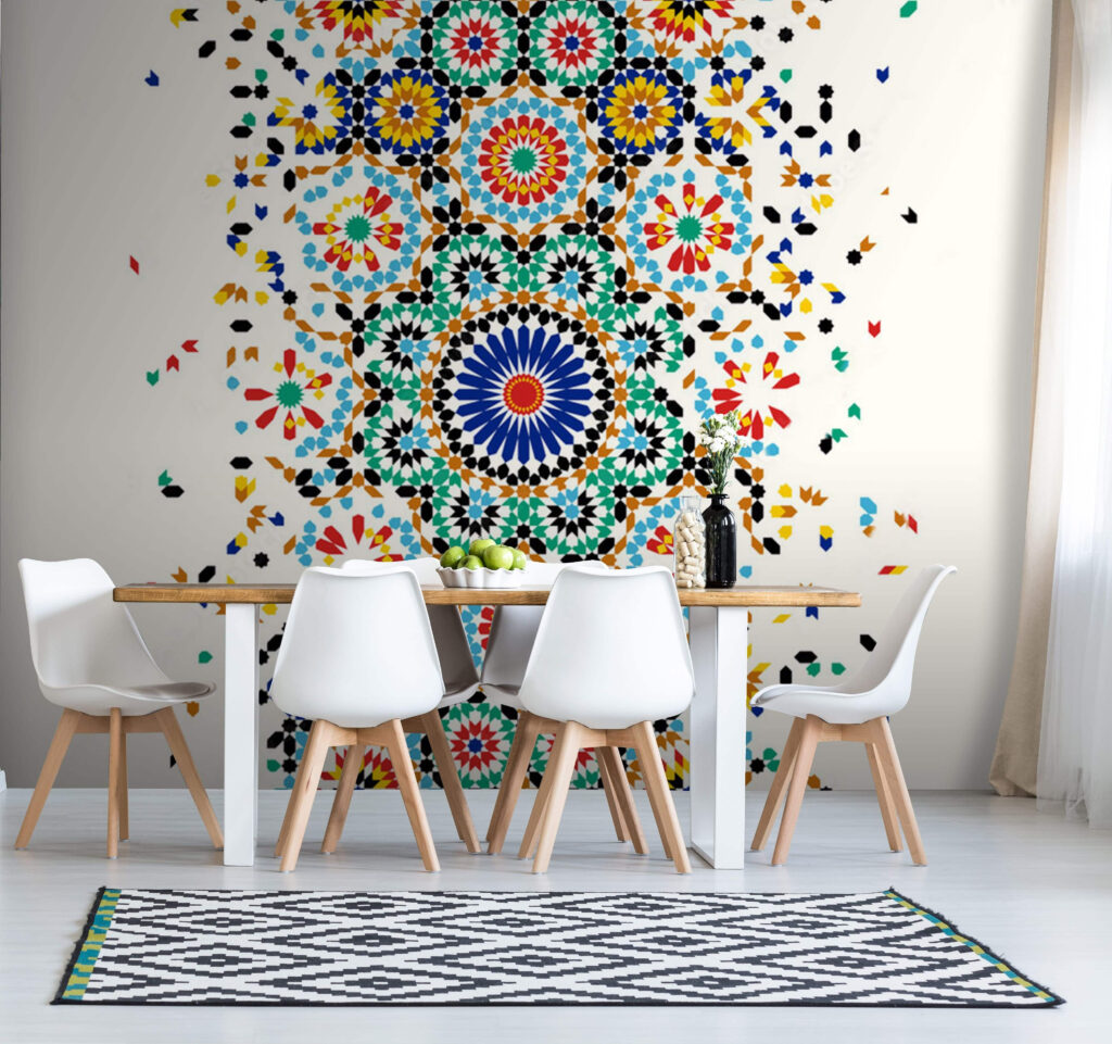 Colorful pattern on a white background