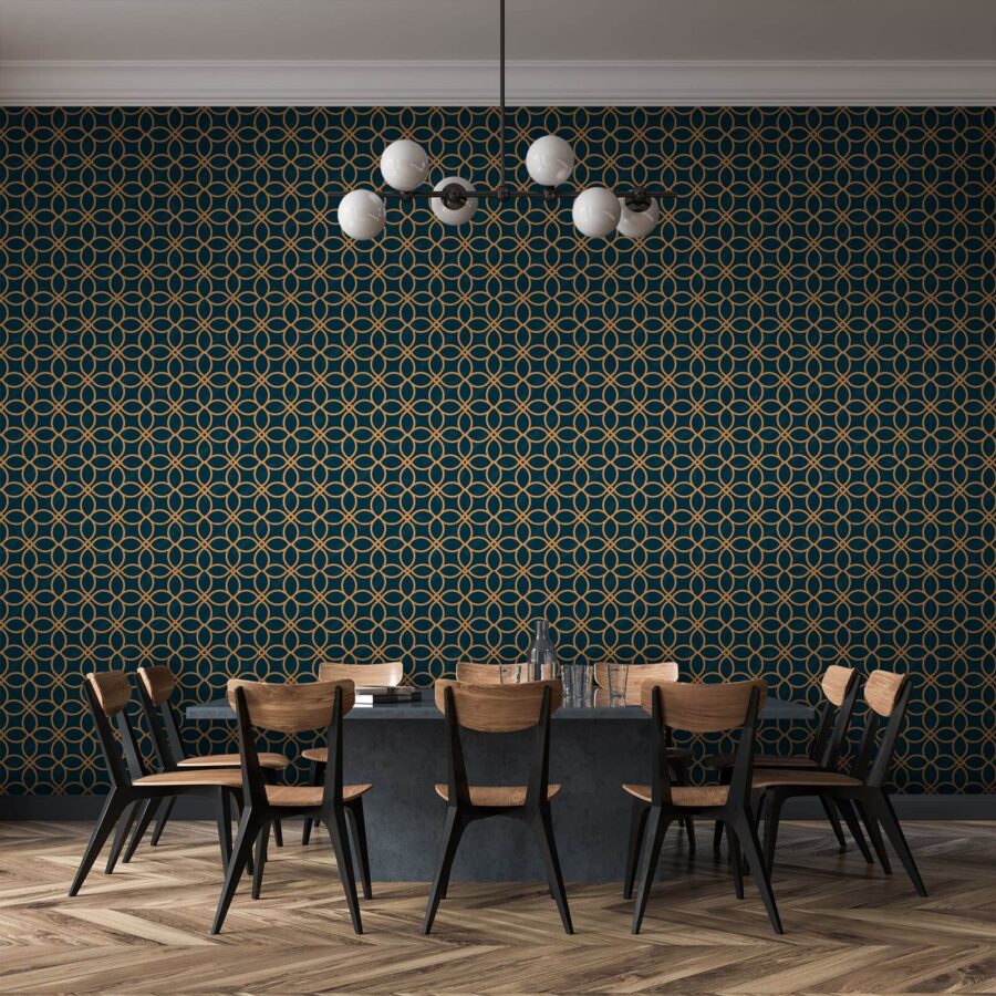 Pattern of circles and lines