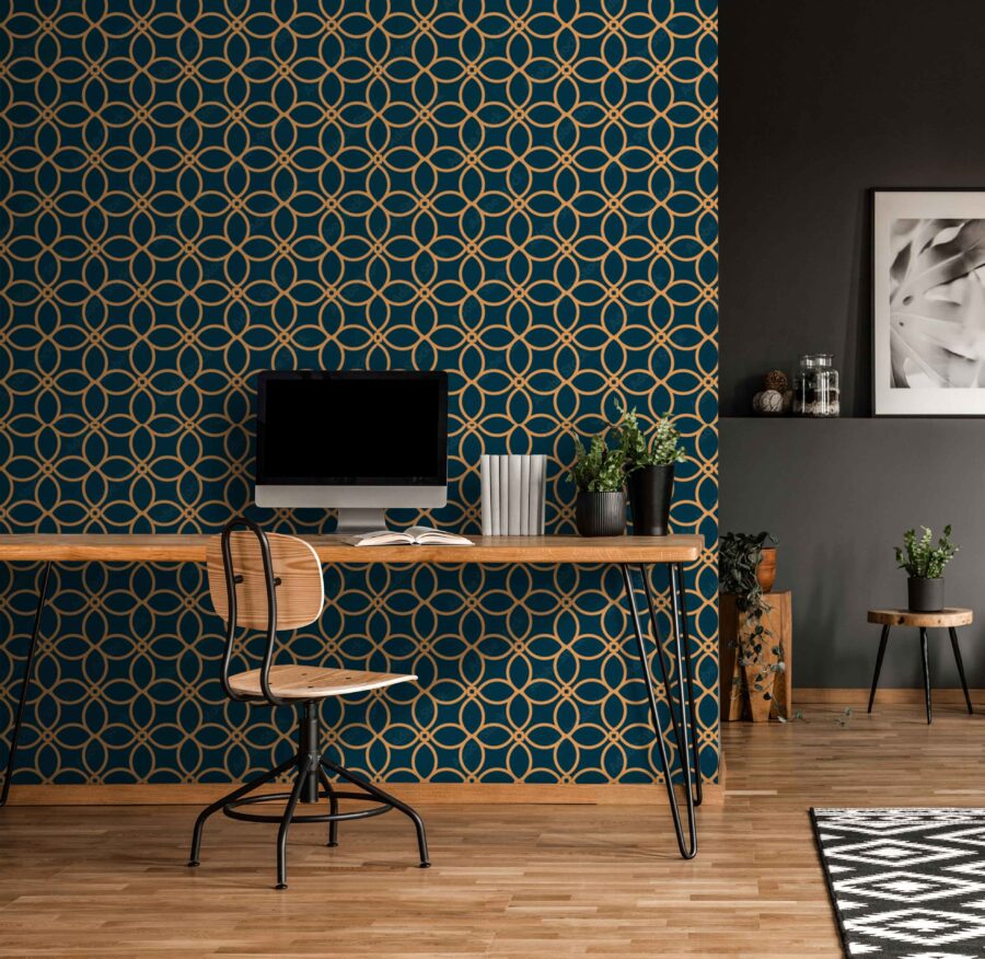 Pattern of circles and lines