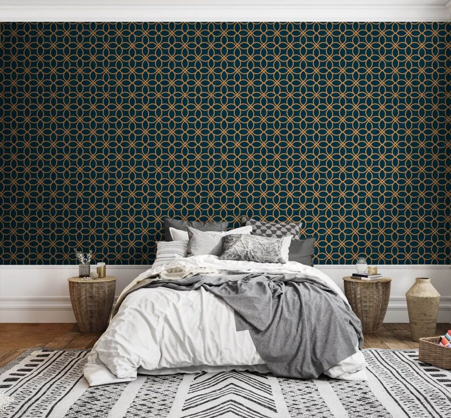 Pattern of circles and lines
