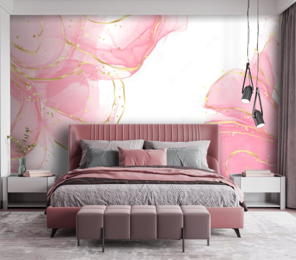 Pink swirls with speckled accents Pink swirls with speckled accents