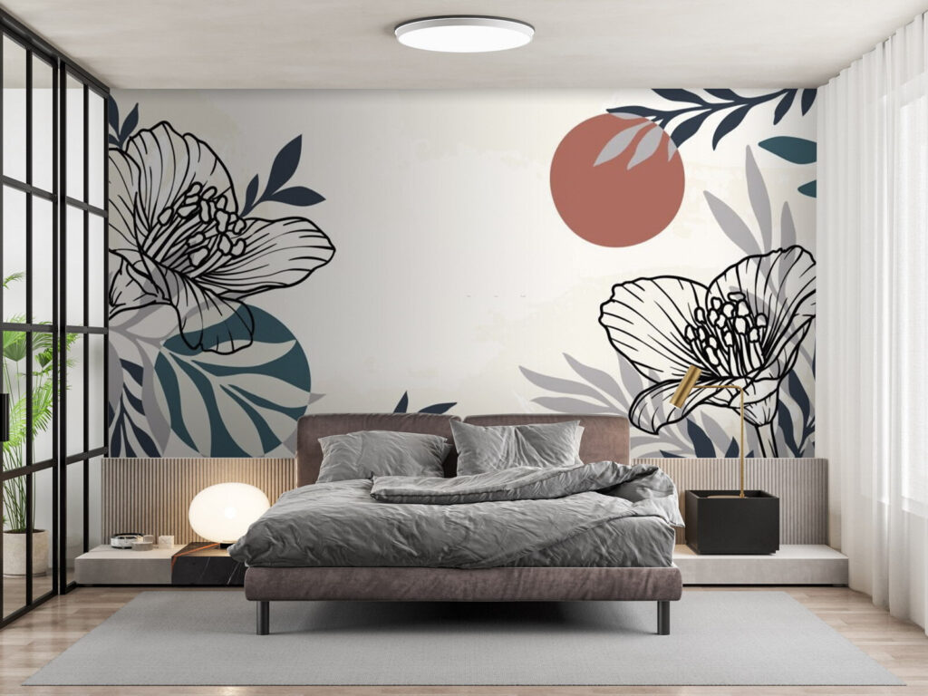 u71814pib1 1024x768 - White background with black and white flowers and leaves - tegory