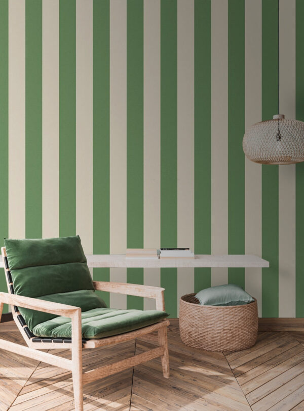 Green and beige striped background