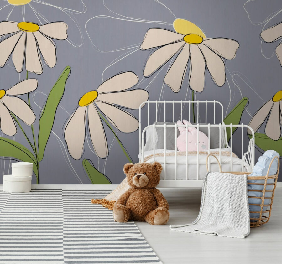 Drawing of flowers on a grey background u71643pir1 900x843 - Drawing of flowers on a grey background - tegory