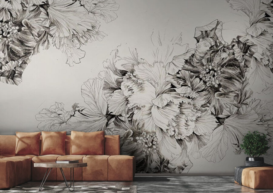 Drawing of flowers on a white background u71530pig2 900x637 - Drawing of flowers on a white background - tegory