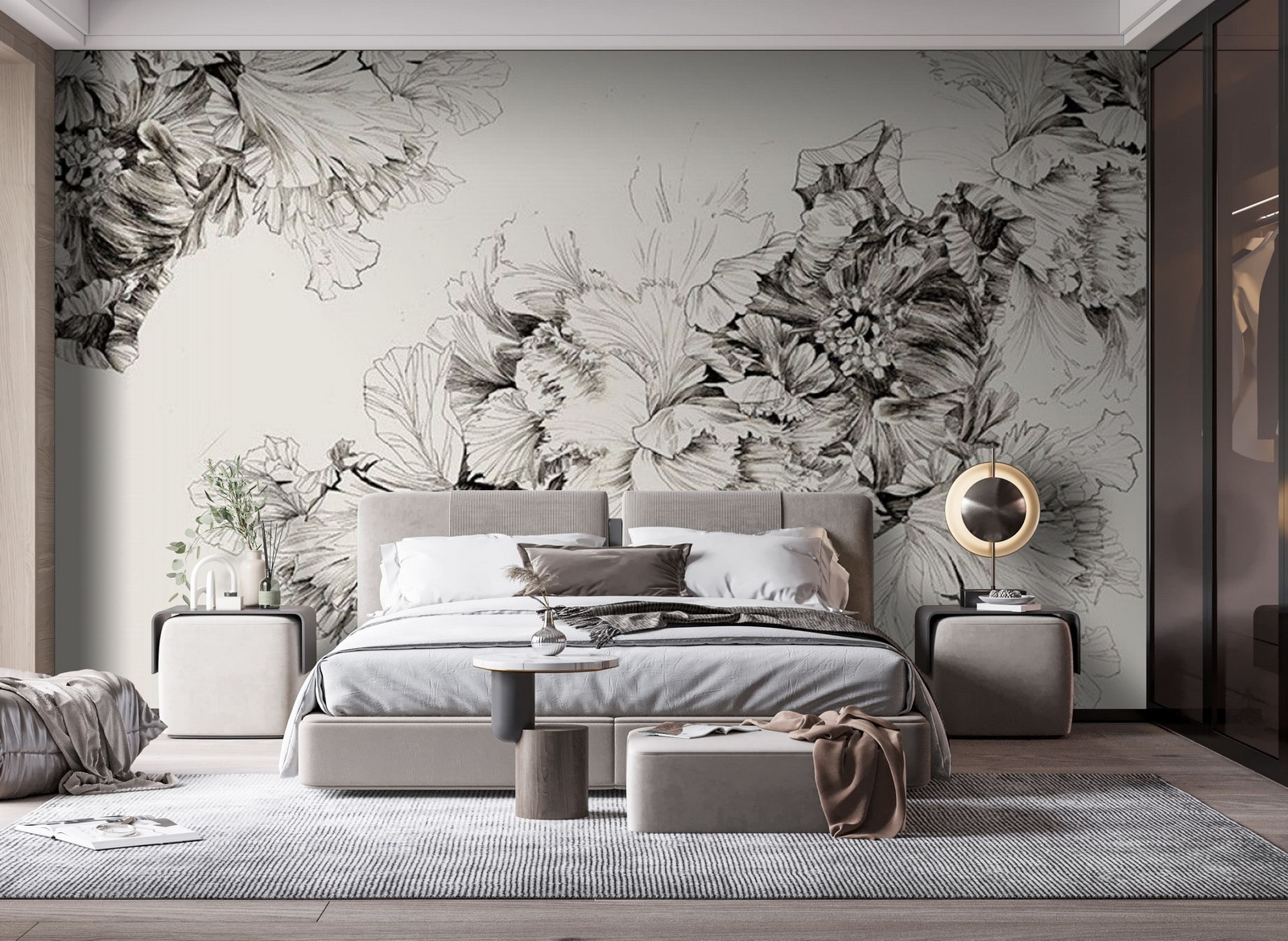 u71530pib1m - Drawing of flowers on a white background - tegory