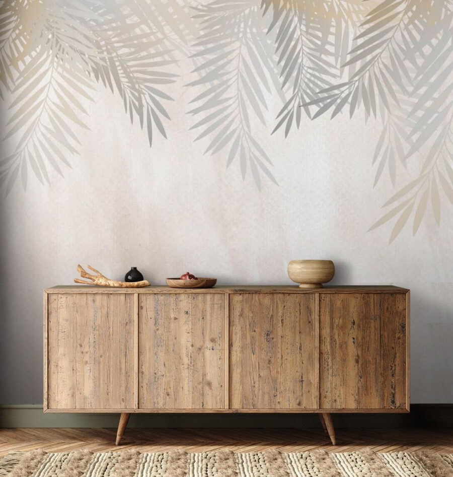 Wall murals Delicate leaves on a soft background. - Image 3