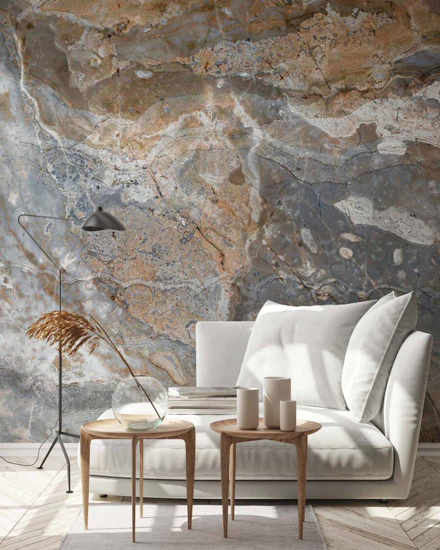 Wall murals A close up of a stone