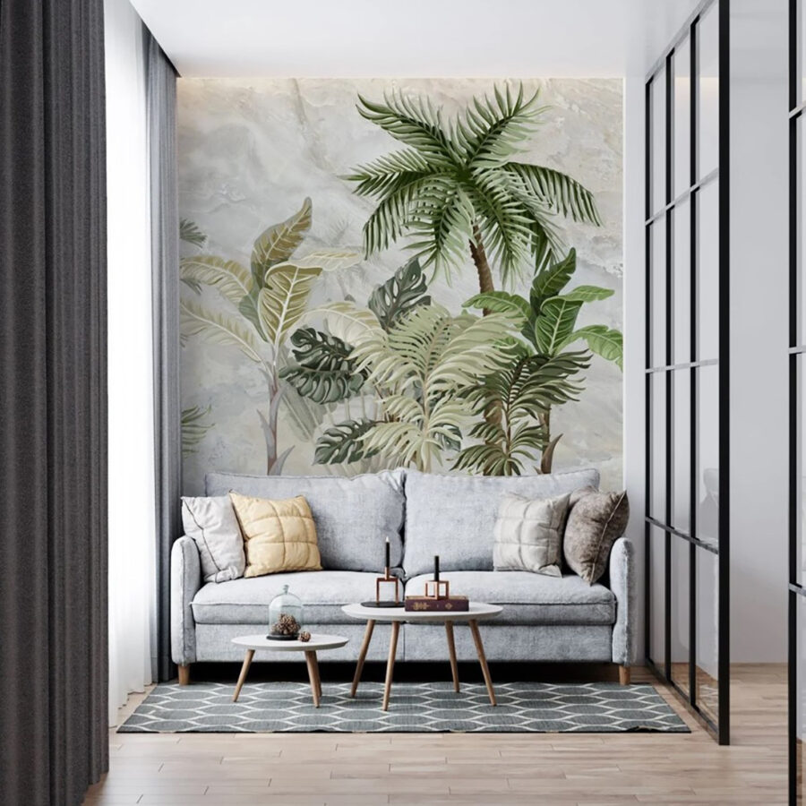 Wallpaper with palm trees Wallpaper with palm trees