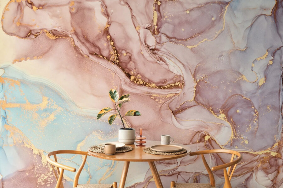 Abstract swirls in soft colors