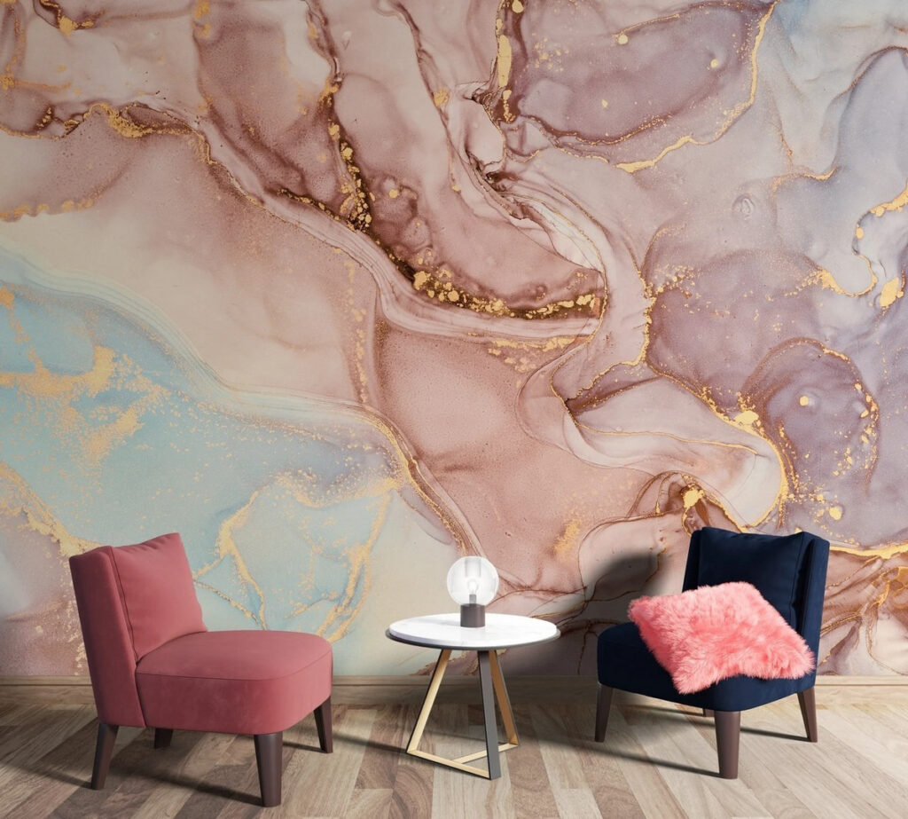 Abstract swirls in soft colors