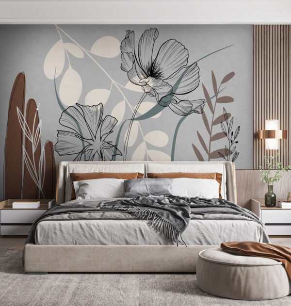 Drawing of flowers and leaves u71304pib1 600x631 - Drawing of flowers and leaves - tegory