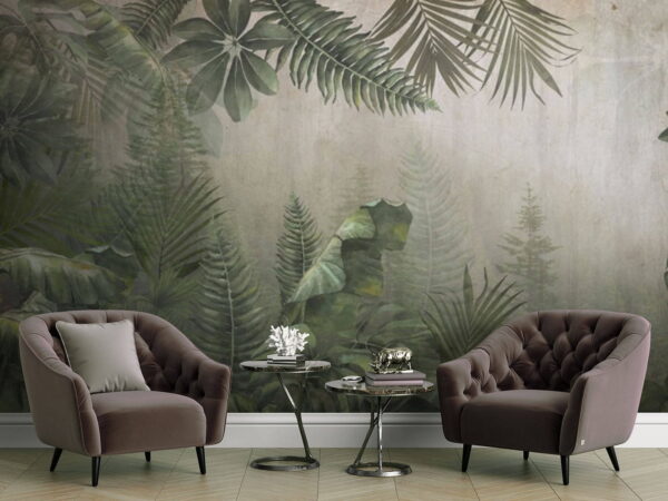 Wall murals Painting of a forest (SKU: u71282) Wall murals Wall murals Painting of a forest (SKU: u71282)