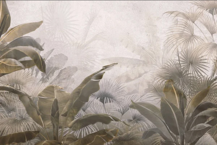 Serene tropical foliage backdrop u71261p - Serene tropical foliage backdrop - tegory