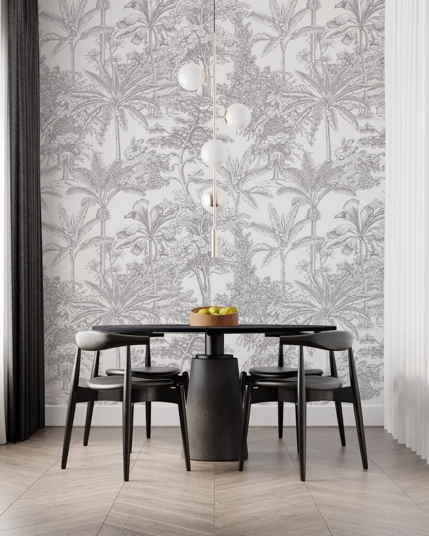 Pattern of palm trees