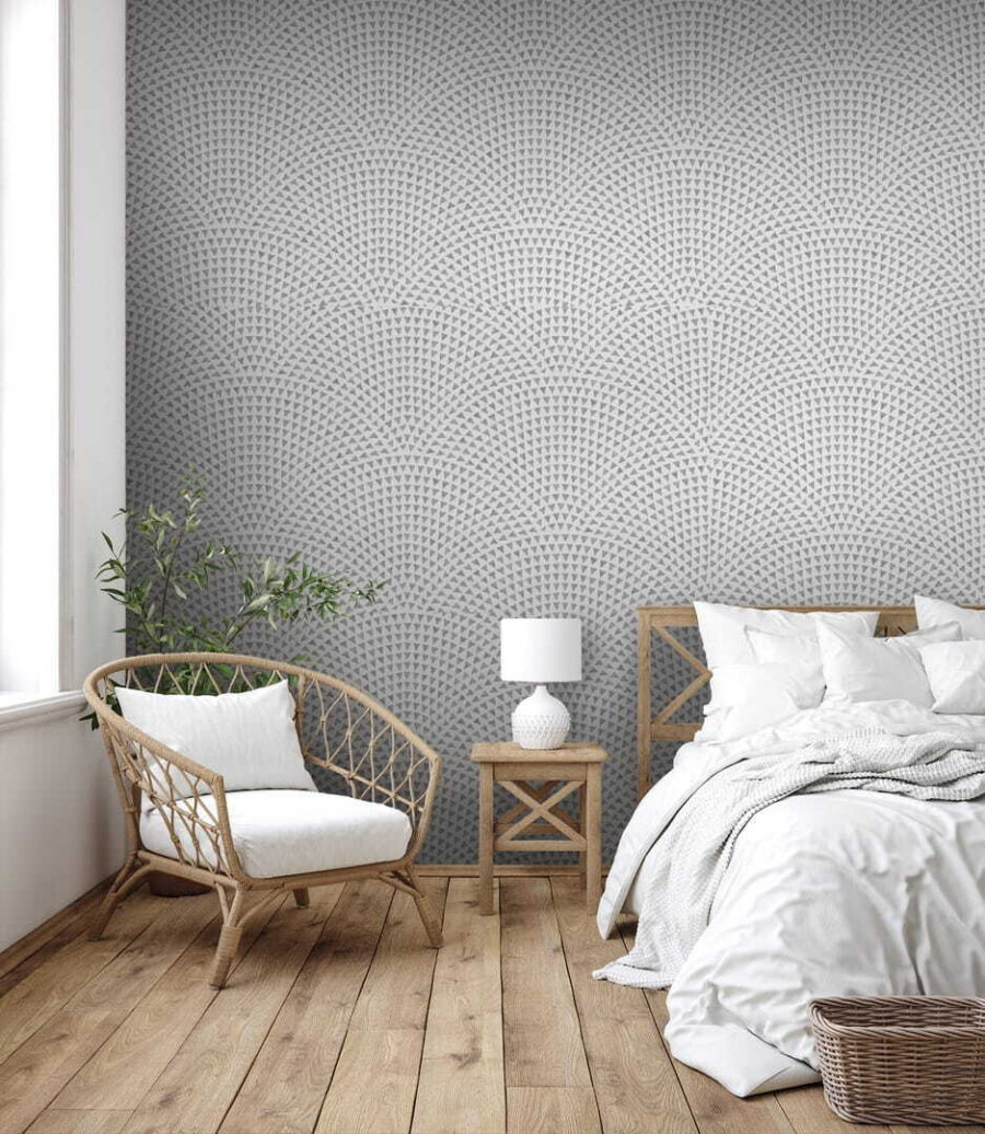 White background with blue dots