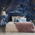 Wall murals Marbled beauty with luminous veins