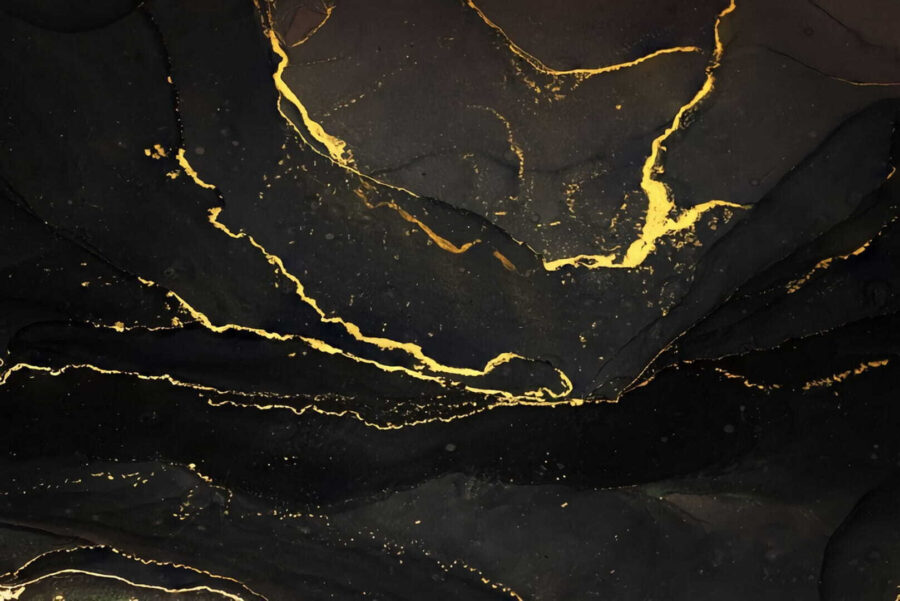 Black and gold marbled surface