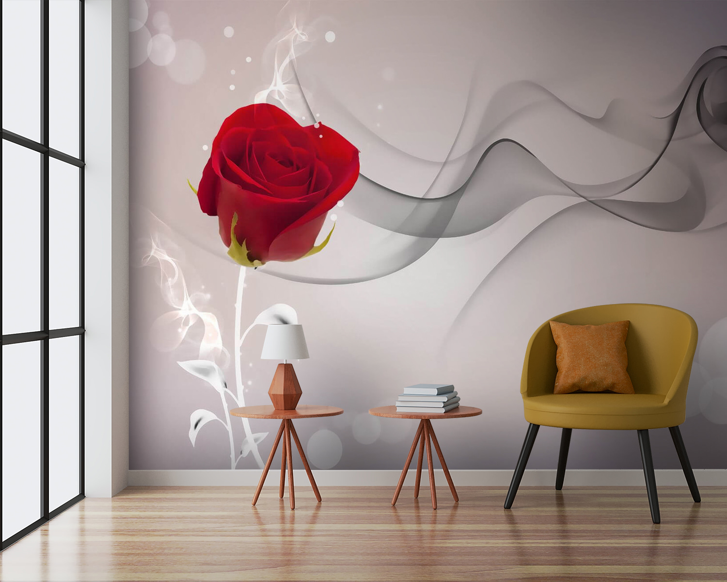 u68258pig3m - Red rose with smoke - tegory