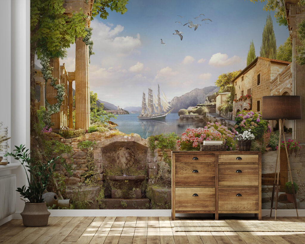 u67847pig41 1024x819 - Stone building with a boat in the water - tegory