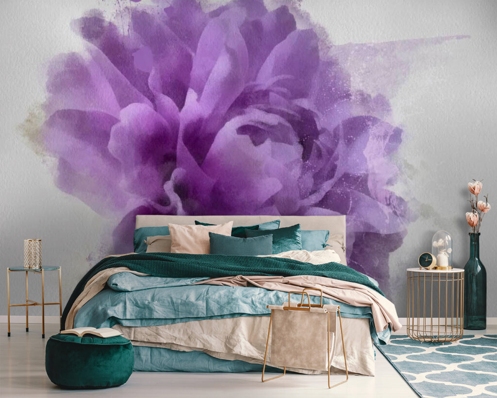 Purple flower with paint splashes u67624pib111m 1024x819 - Purple flower with paint splashes - tegory