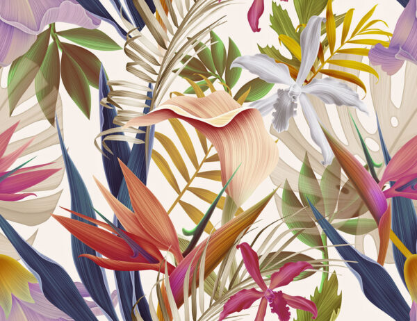 Vibrant tropical foliage in harmony. Vibrant tropical foliage in harmony.