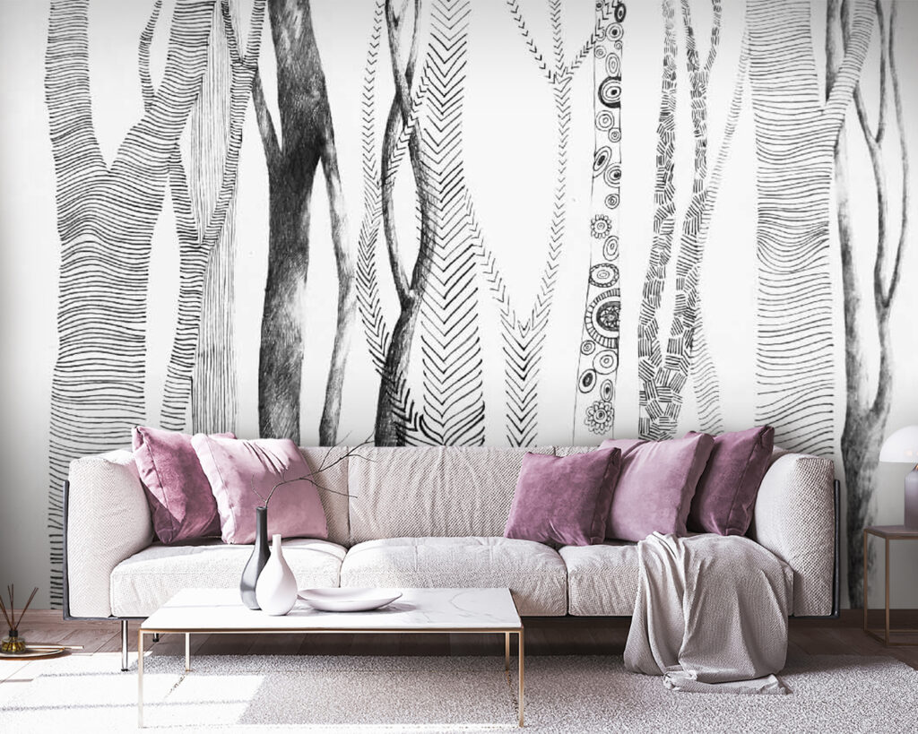 u65562pig38 1024x819 - Drawing of trees with lines on it - tegory