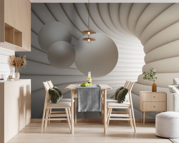 White circular object with balls White circular object with balls