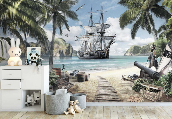 Pirate ship on a beach Pirate ship on a beach