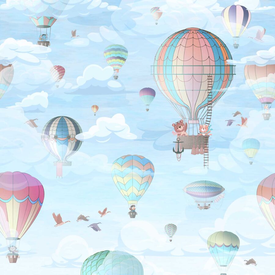 Pattern of hot air balloons