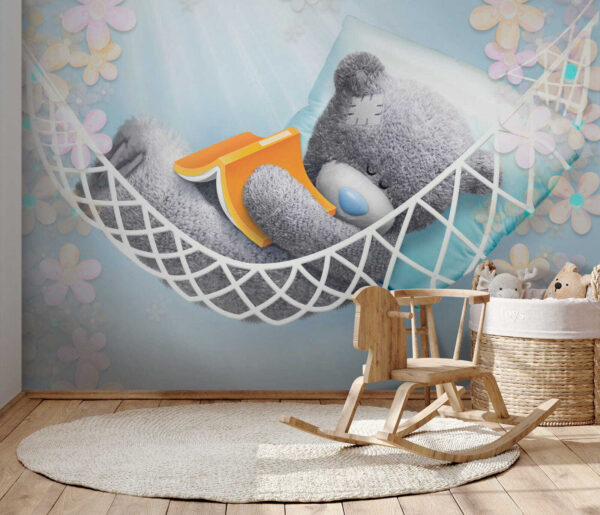 Teddy bear sleeping in a hammock Teddy bear sleeping in a hammock