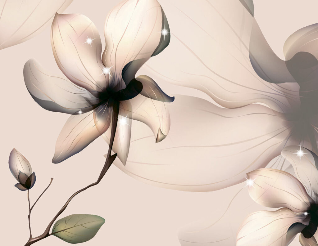 Delicate floral beauty in soft hues Delicate floral beauty in soft hues