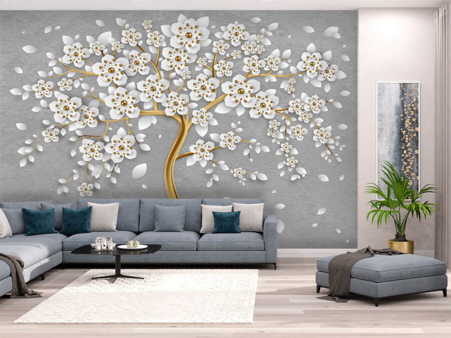 Tree with white flowers and leaves u59828pig1m 900x675 - Tree with white flowers and leaves - tegory