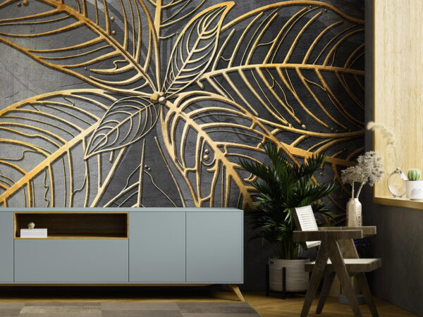 Artful design of intricate leaves. Artful design of intricate leaves.