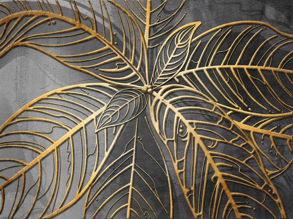 Artful design of intricate leaves. Artful design of intricate leaves.