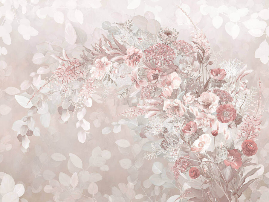 Wall murals Delicate florals in soft tones. - Image 2