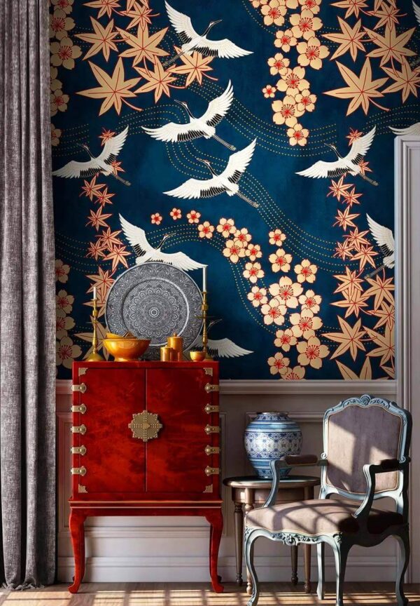 Pattern of flowers and birds Pattern of flowers and birds