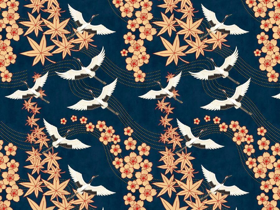 Pattern of flowers and birds Pattern of flowers and birds