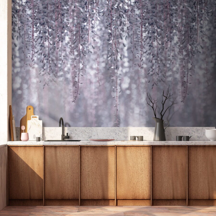 Delicate leaves in soft colors