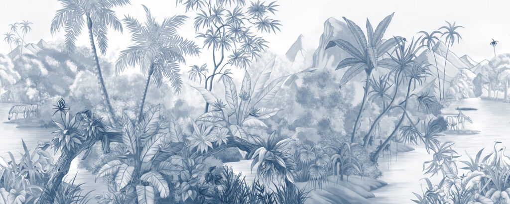 A drawing of a forest A drawing of a forest