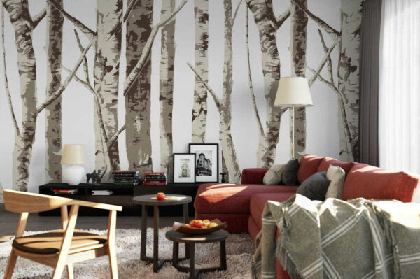 Group of trees with no leaves