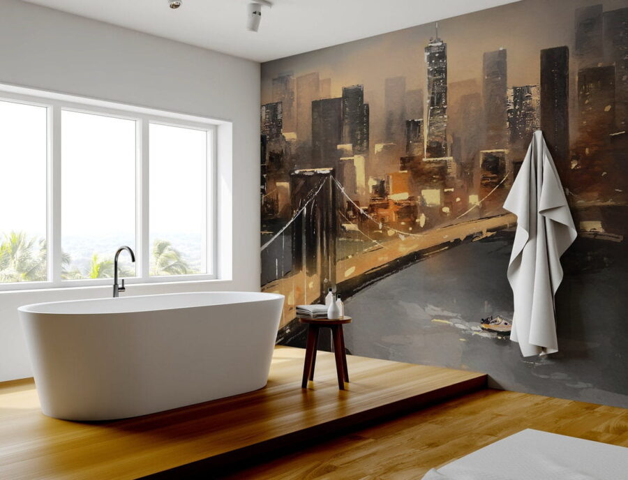 Wall murals Bridge over a city - Image 4